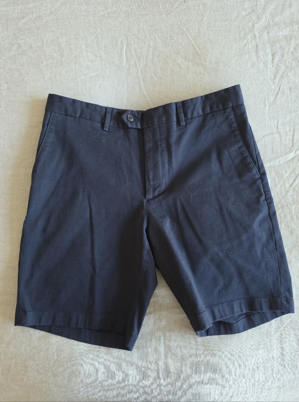 SuitSupply Navy Slim Leg Chino Shorts
